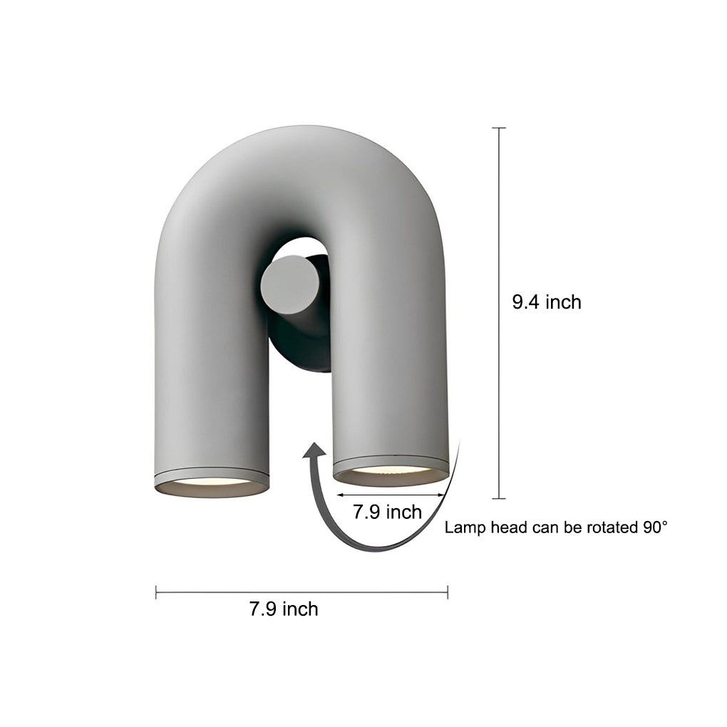 WINDSOR ROTATING U-PIPE LED WALL SCONCE