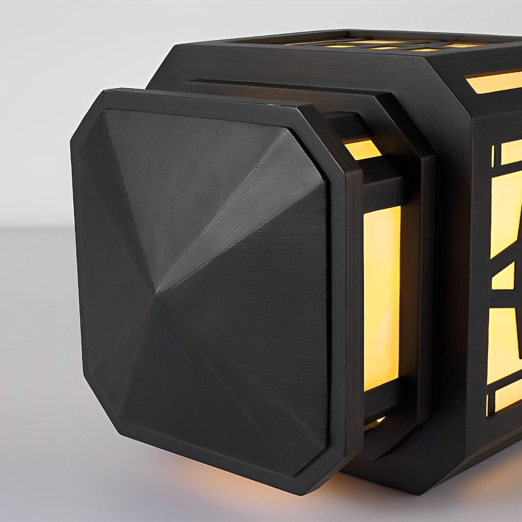 WHITBY BLACKSTONE WATERPROOF OUTDOOR PILLAR LIGHTING