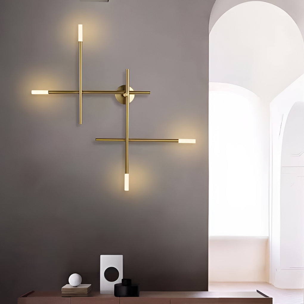 WINTHROPE MODERN LED WALL SCONCE WITH INTRICATE CROSS DESIGN