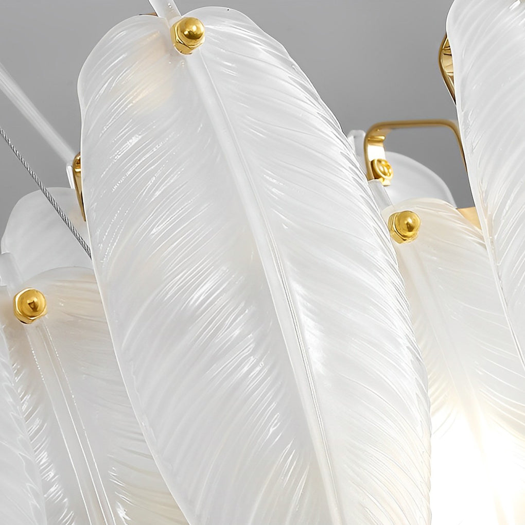 WINDSOR GLASS PLUME TRIFOLD CHANDELIER FOR DINING SPACES
