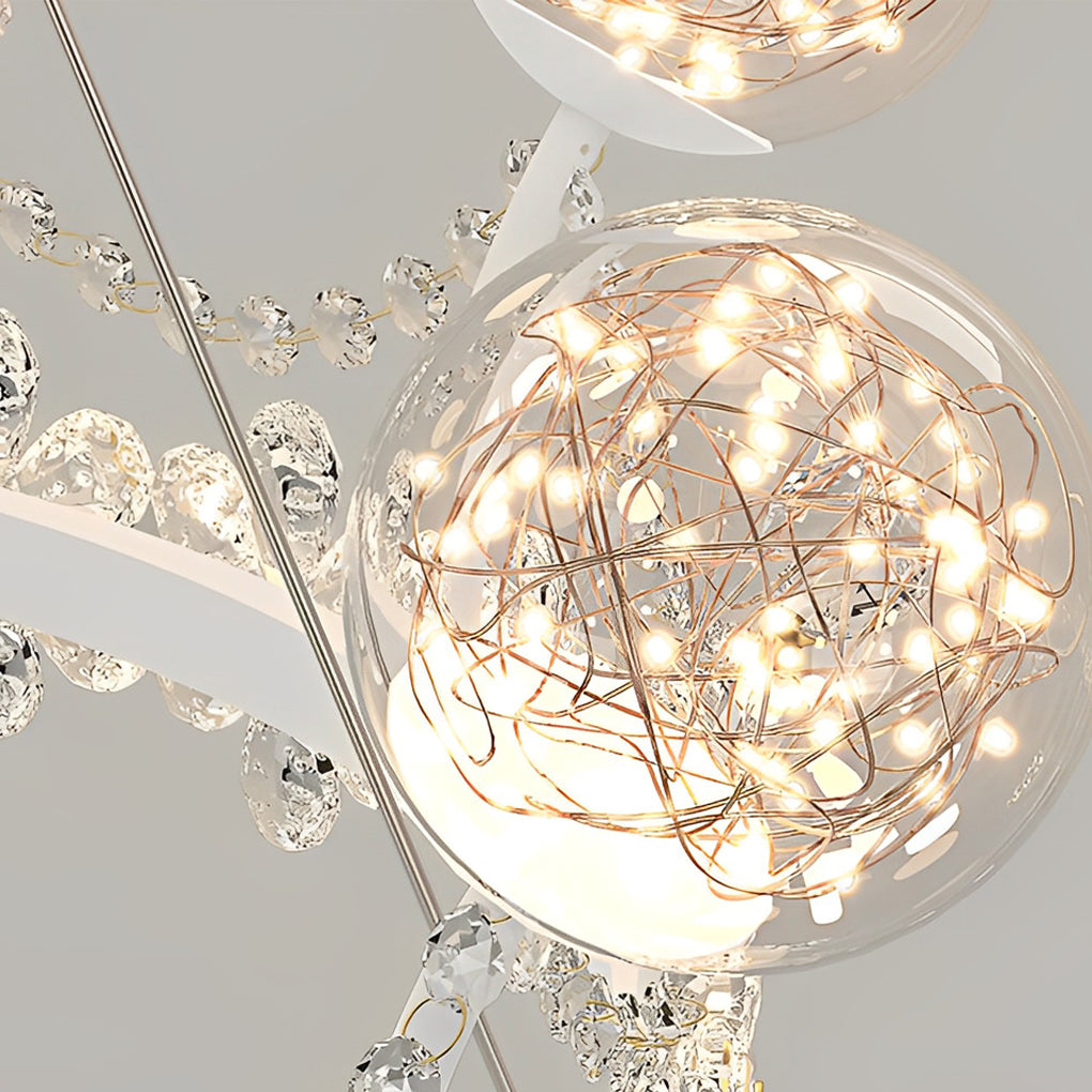 ANASTASIA CRYSTAL FLORAL CHANDELIER WITH GRADUATED DIMMING