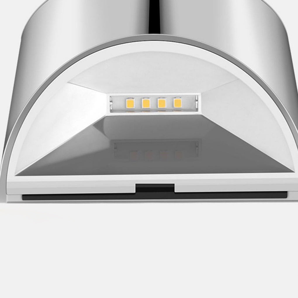 FENWICK SOLAR-POWERED STAINLESS STEEL WALL LANTERN
