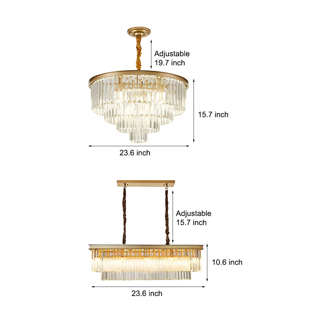 WINTHORPE CRYSTAL LAYERED GLOBE CHANDELIER