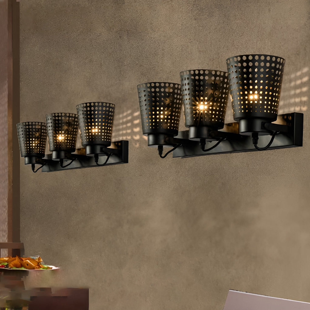 WINTHROP VINTAGE IRON ADJUSTABLE WALL LANTERN
