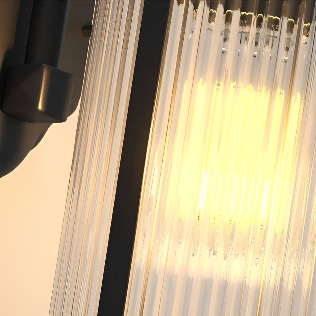 WINTHROP STRIPED GLASS ALUMINUM OUTDOOR WALL SCONCE