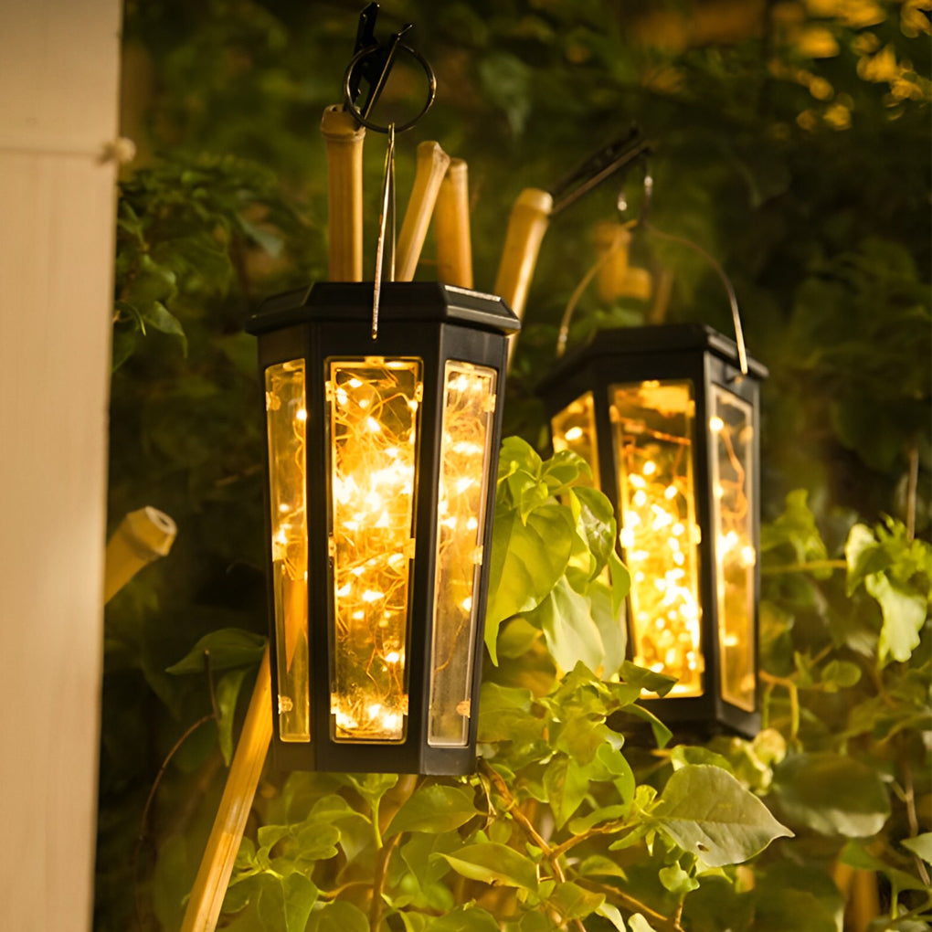 BRAMBLEWOOD HEXAGONAL SOLAR GLOWING GARDEN LIGHTS WITH MOTION DETECTION