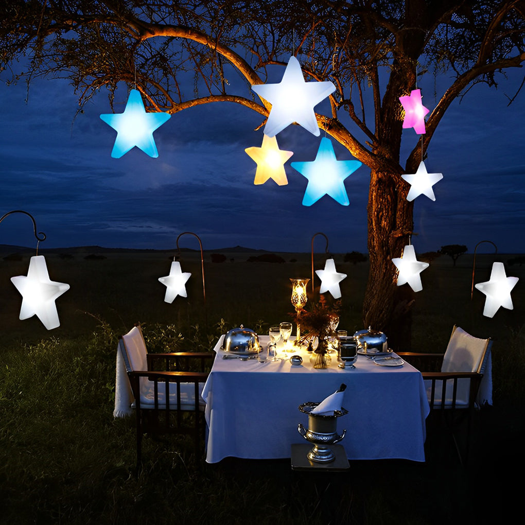 CHARLESTON TWINKLING STAR LED ORNAMENT LIGHTS WITH USB RECHARGE