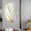WHITBY RESIN FEATHER WALL LANTERN WITH DIMMABLE LED STRIP