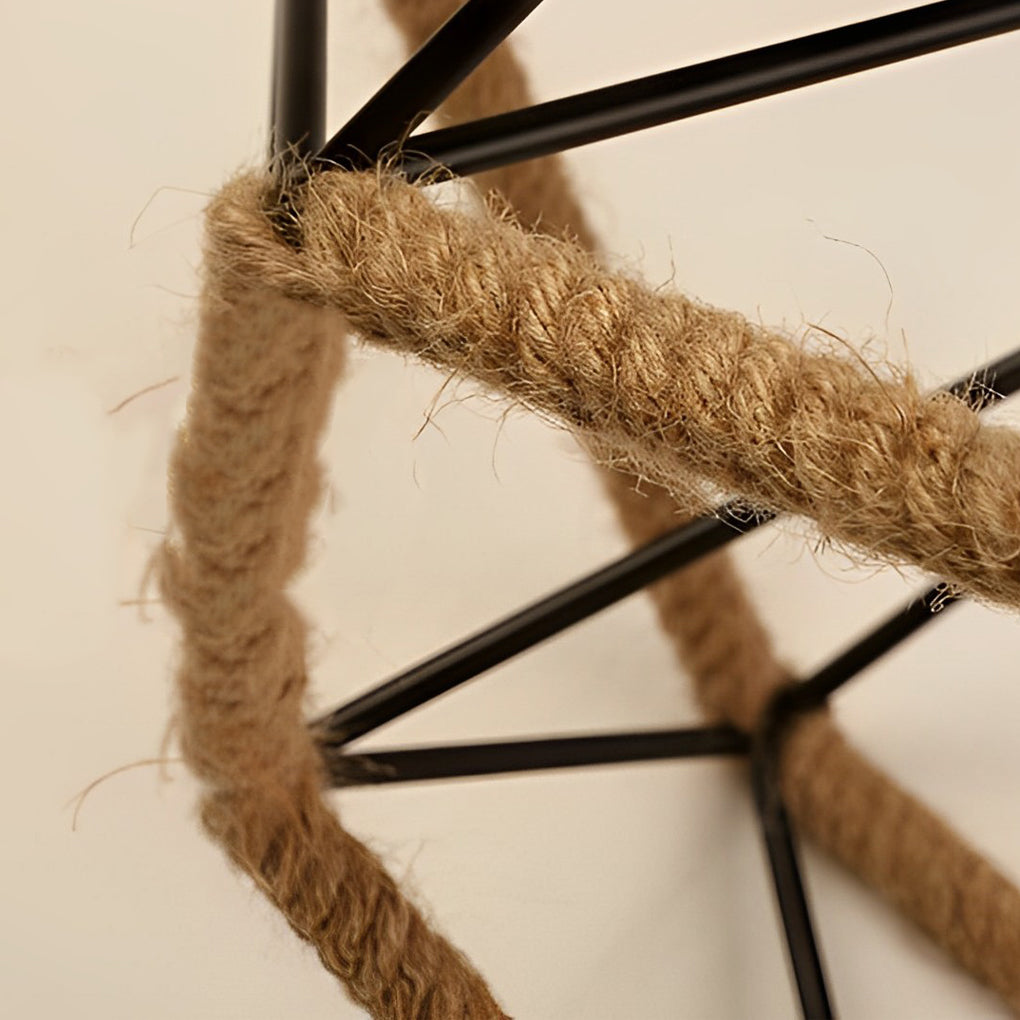 THISTLE IRON ROPE GEOMETRIC HANGING LANTERN