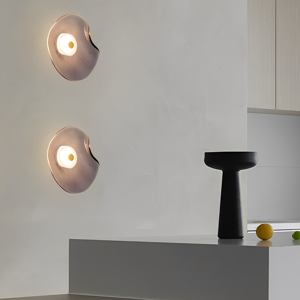 WINTHORPE ARTISANAL ROUND GLASS WALL SCONCE