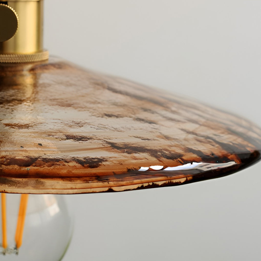 WINTERBOURNE BROWN GLASS CIRCLE PENDANT LIGHT