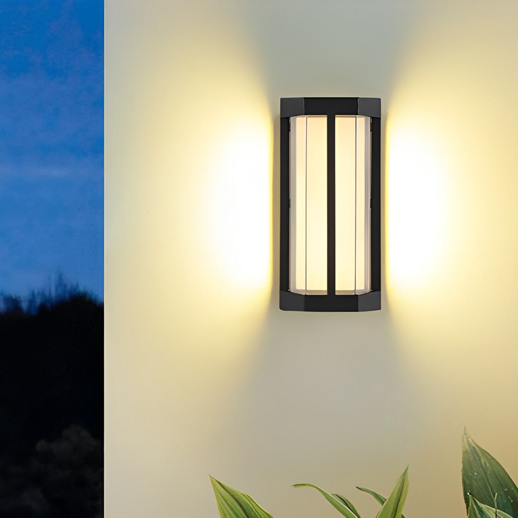 WINDSOR RAINPROOF DUAL ACRYLIC GLOW WALL LANTERNS