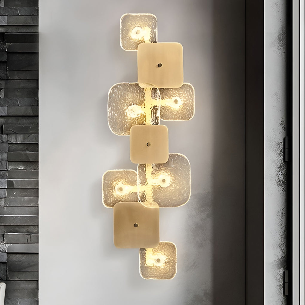 WINTHROP COPPER-FRAMED GLASS SQUARE WALL LIGHT