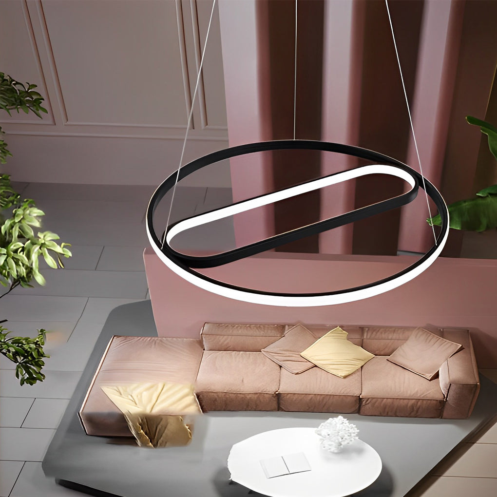 RAVENHURST ADJUSTABLE OVAL LED CHANDELIER WITH DIMMING FUNCTION