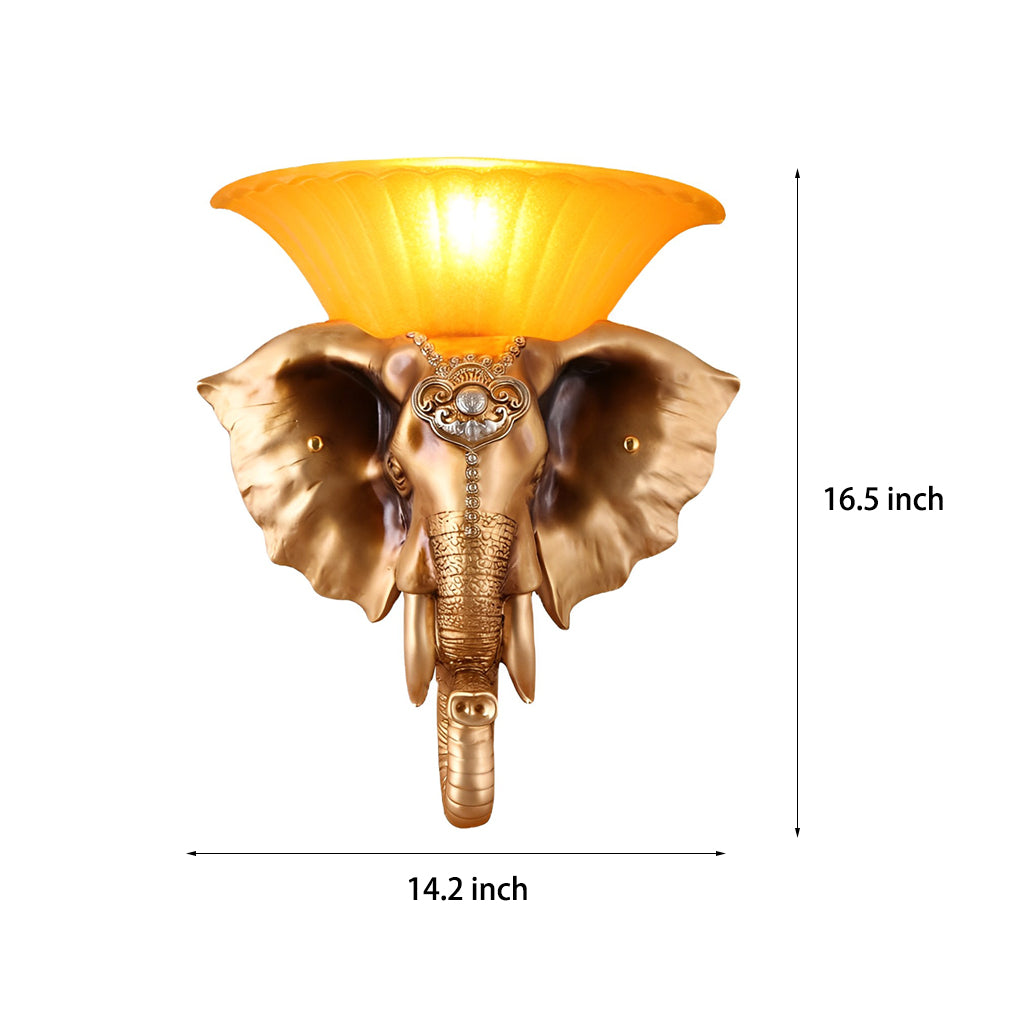 WINDSOR TRUNKED ELEPHANT WALL LANTERN
