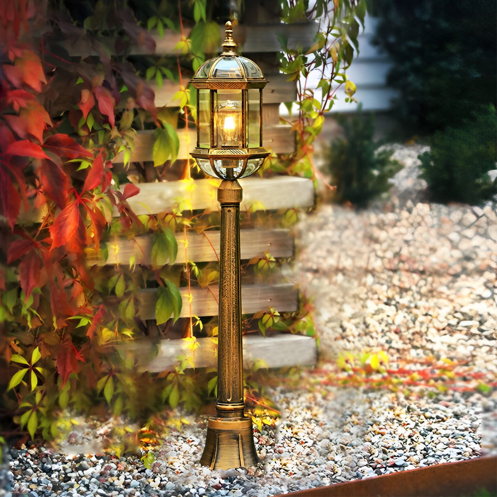 BRAMBLETON GILDED PATHWAY ILLUMINATOR - European-Inspired Outdoor Lawn Beacon