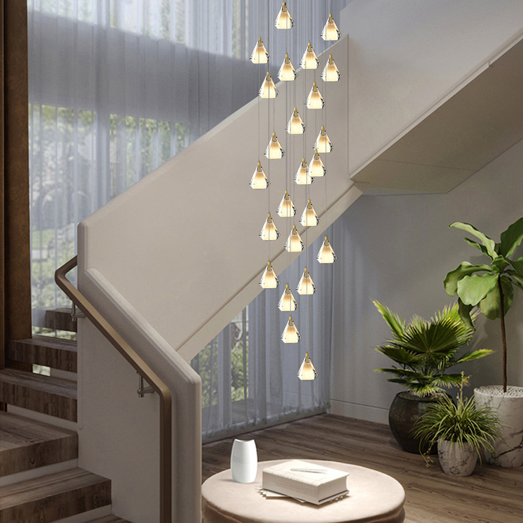 WINTHORPE CRYSTAL GRADUATED DIMMER CHANDELIER