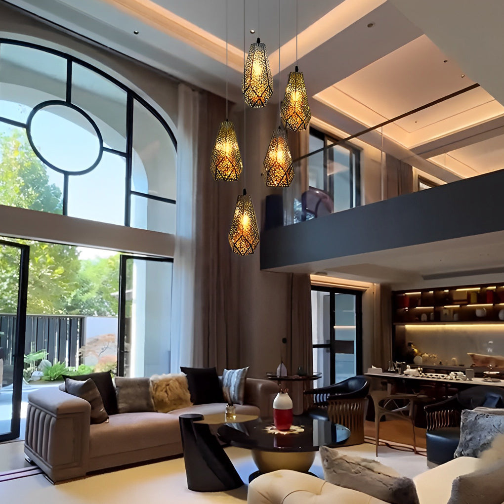 WINTHROP HOLLOW STEEL GOURD CHANDELIER