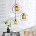 WHITBY ROUND GLASS HANGING LANTERN, INDUSTRIAL KITCHEN PENDANT LIGHT