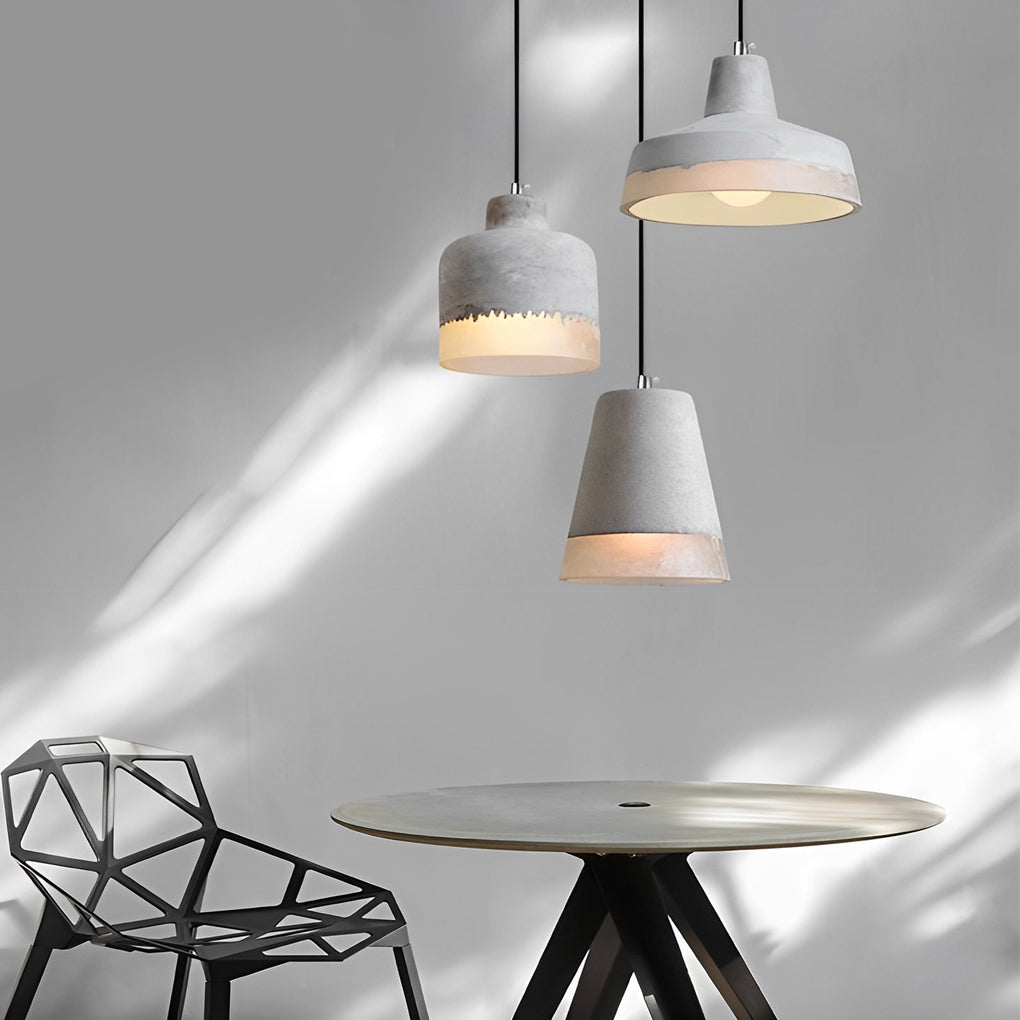 WINTHROP CIRCULAR RESIN CEMENT PENDANT LUMINAIRE