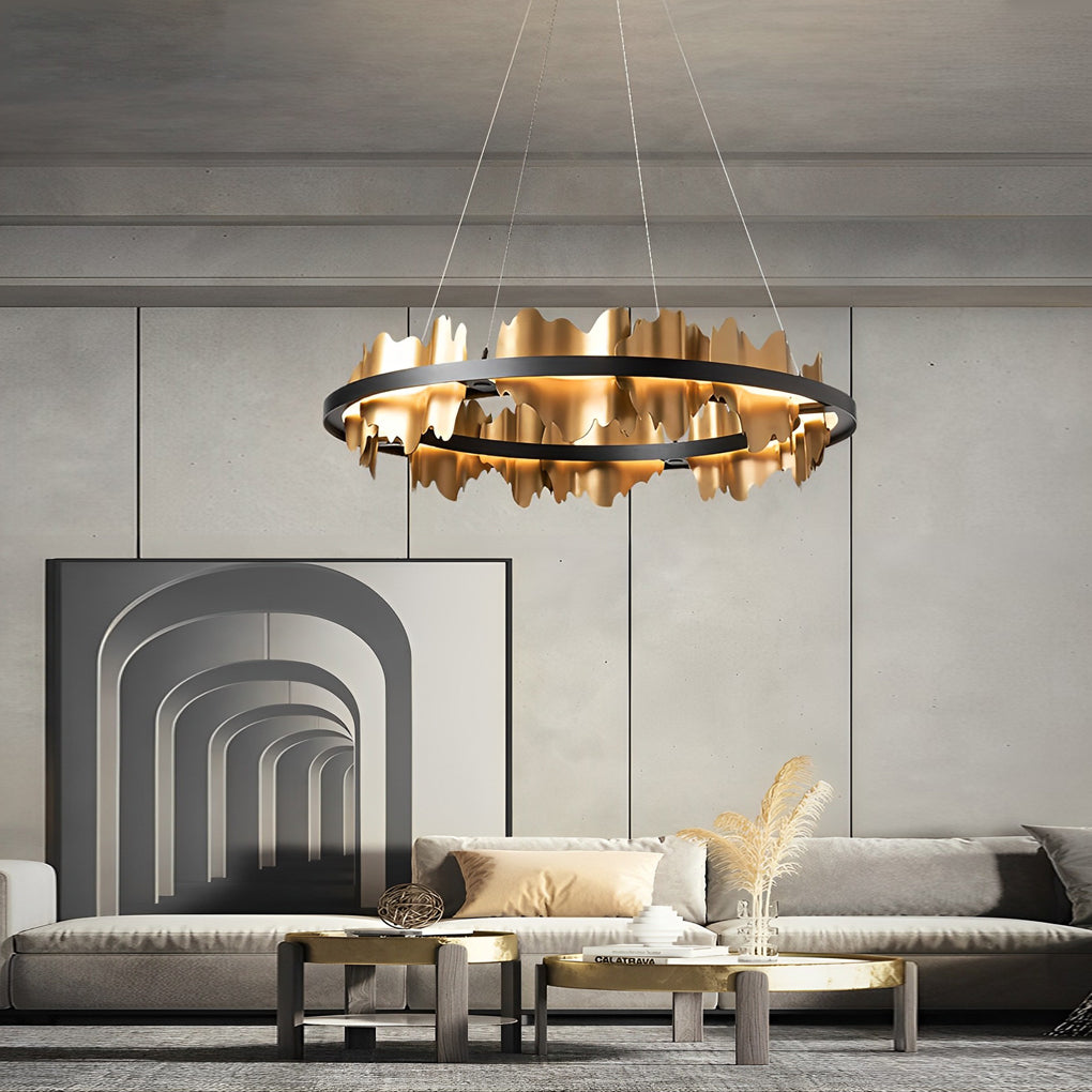 RAVENHURST METAL CIRCLE DIMMING CHANDELIER