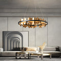 RAVENHURST METAL CIRCLE DIMMING CHANDELIER