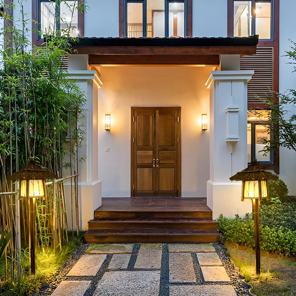 BRAMBLEWICK BAMBOO CANOPY LANTERN - Multifunctional Outdoor Pendant and Post Illumination