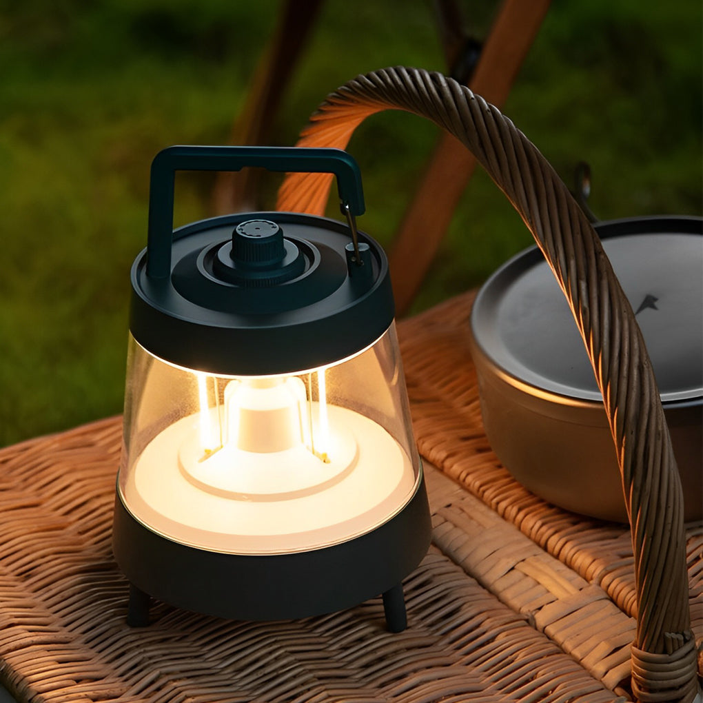 WINDSOR GREEN LED CAMPING LANTERN WITH DIMMABLE FUNCTIONALITY AND WATERPROOF DESIGN