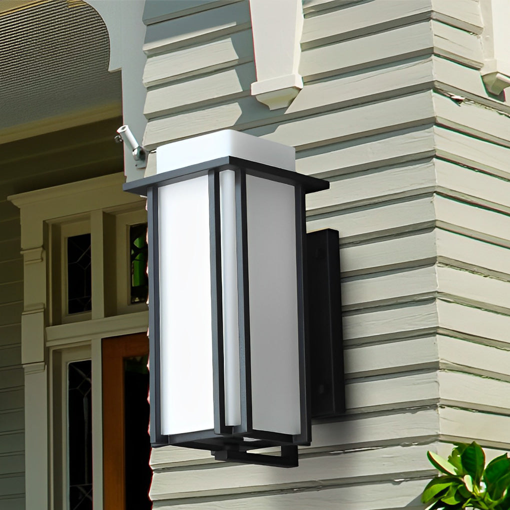 WINTHORPE SQUARE BLACK LED OUTDOOR WALL LIGHTING