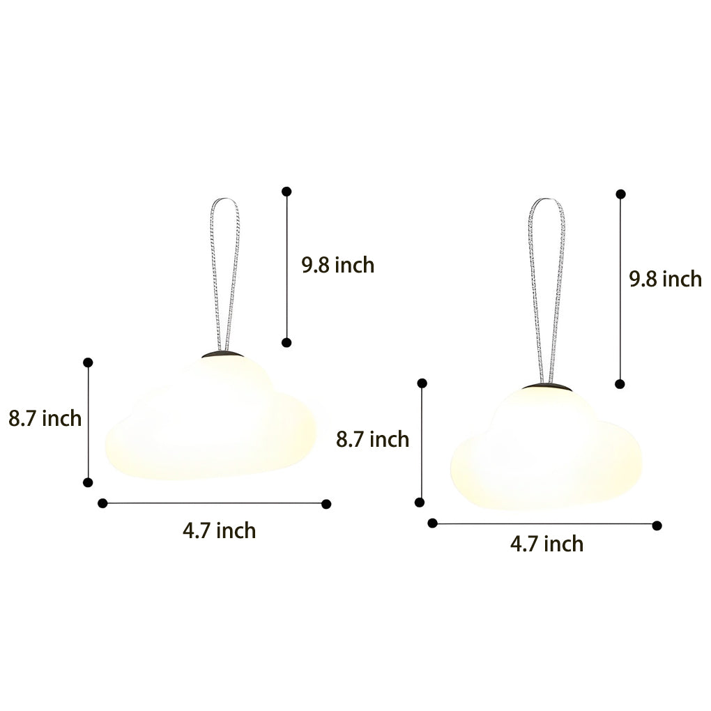 WINDSOR DRIZZLE RECHARGEABLE OUTDOOR LIGHTS WITH WATER-RESISTANT CLOUD DESIGN