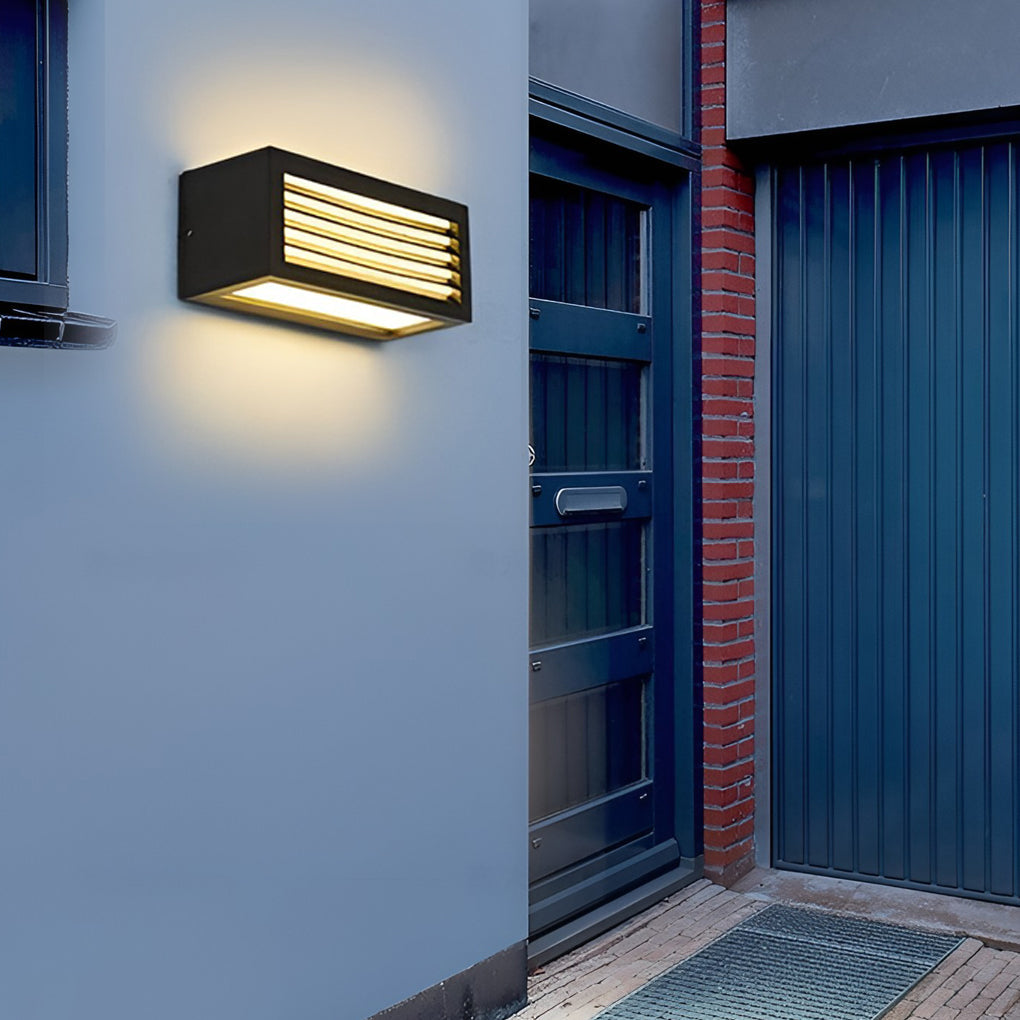 WINCHESTER RECTANGULAR OUTDOOR LED WALL LIGHTING IN BLACK FINISH
