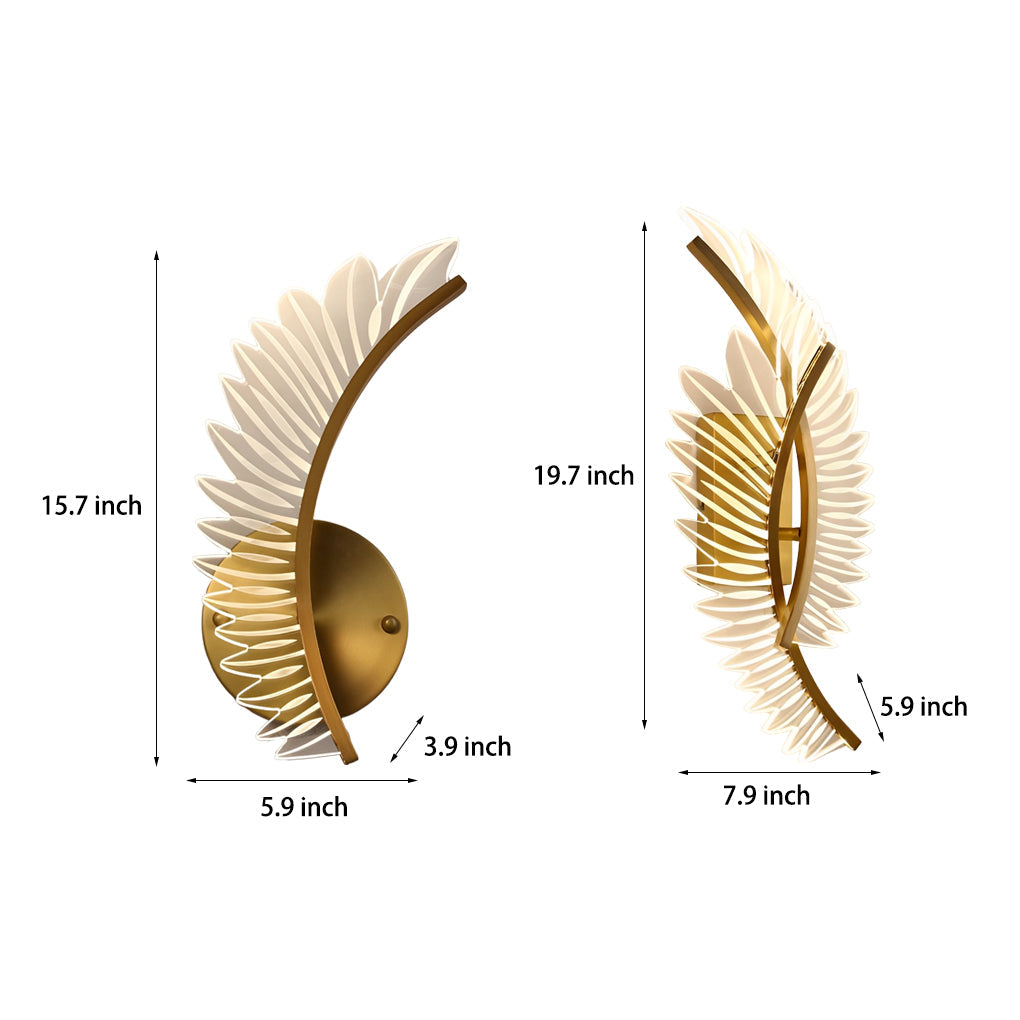 WINTHORPE ACRYLIC FOLIAGE LED DIMMABLE WALL SCONCE