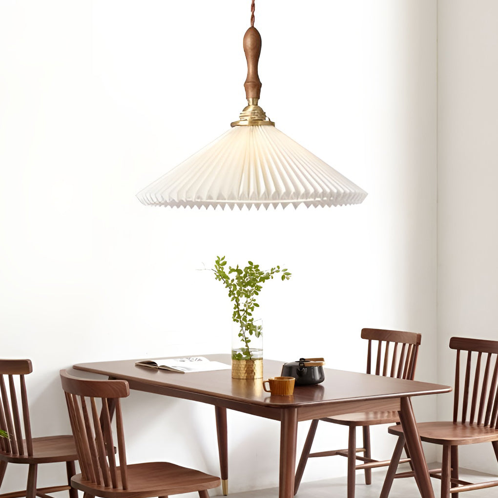 WINDSOR PLEATED WHITE NORDIC HANGING LAMP