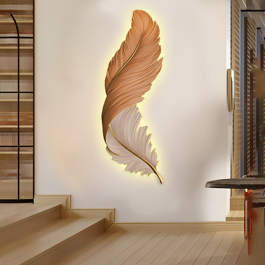 WHIMSY PLUME REMOTE CONTROLLED LED WALL SCONCE