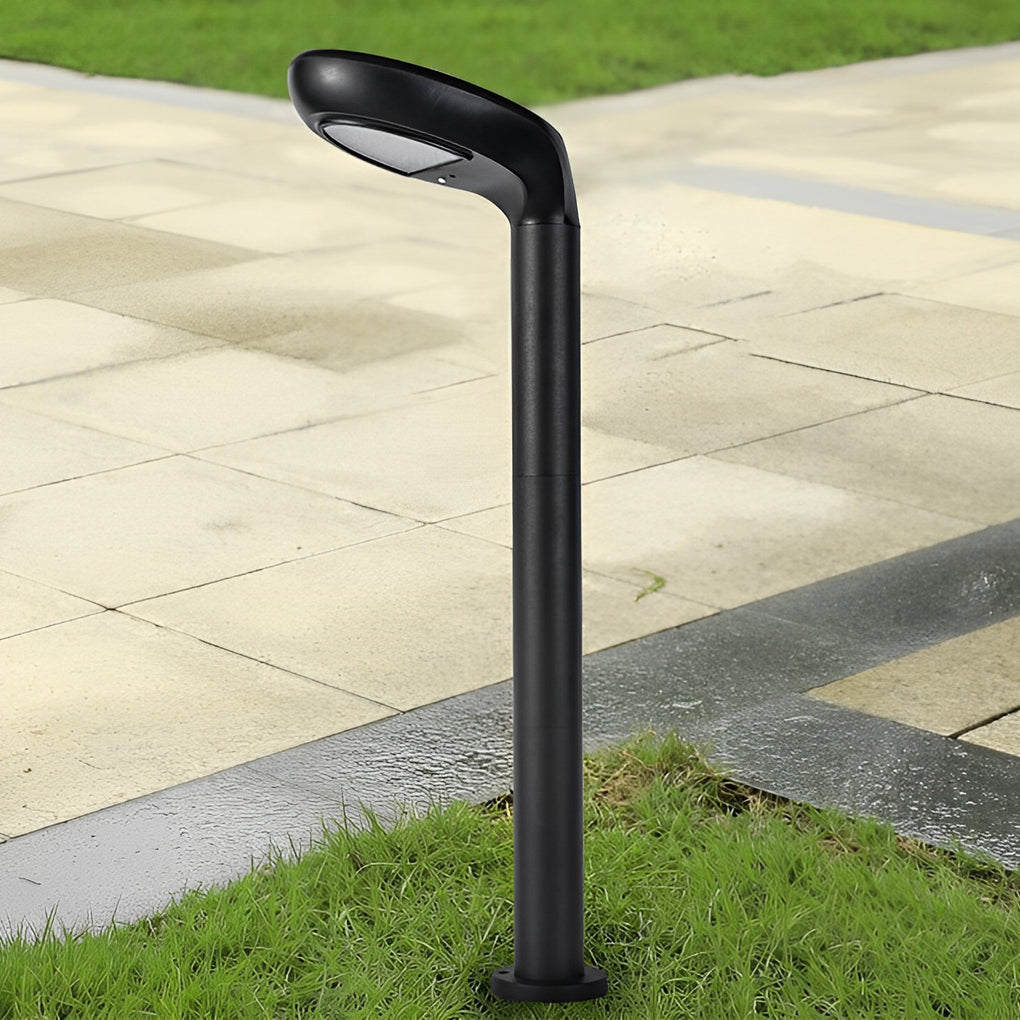 CHARLESTON NIGHTSCAPE SOLAR GARDEN ILLUMINATOR - Sleek Black Aluminum Design for Outdoor Ambiance