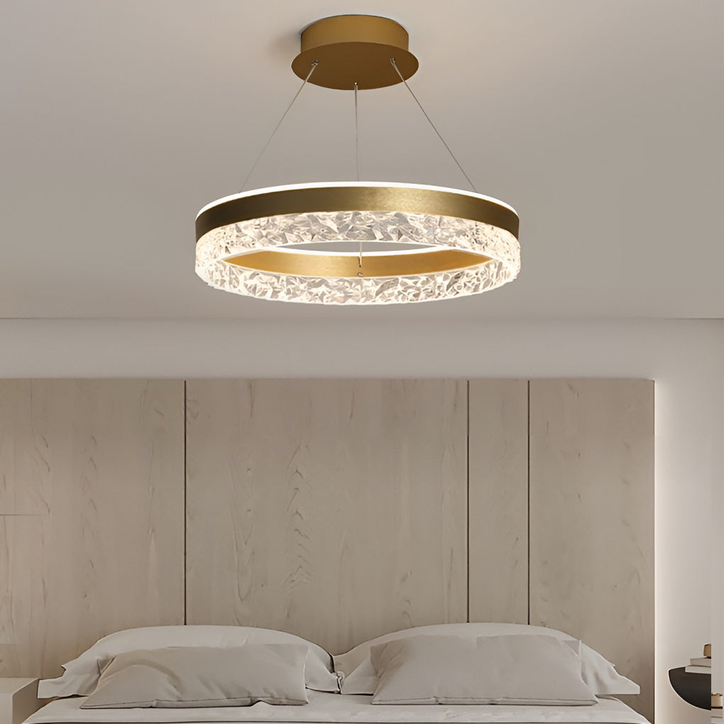 FENWICK CIRCULAR DIMMER CHANDELIER WITH THREE LIGHTING MODES
