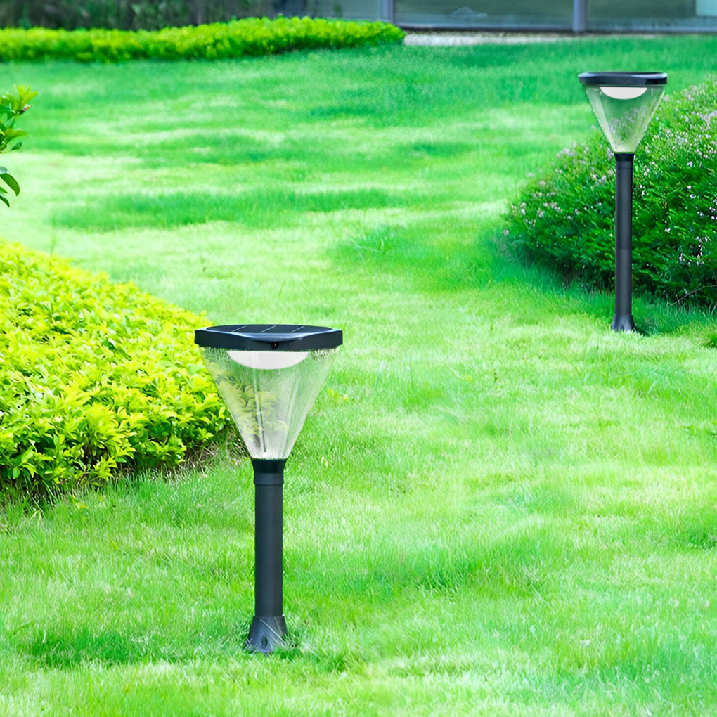 STANFORD BLACK SOLAR GARDEN LANTERN WITH SMART LIGHTING ADAPTATION