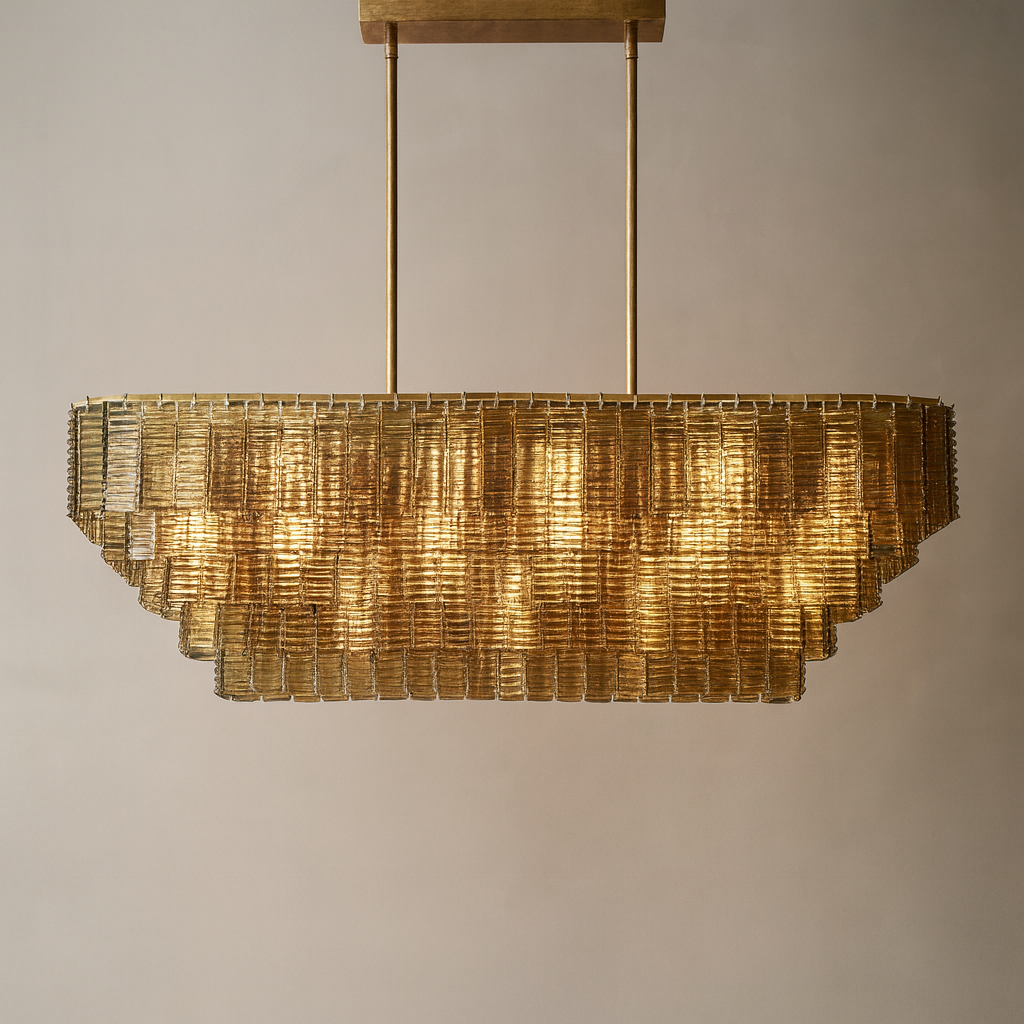 VERDANT MIST RECTANGULAR CRYSTAL LIGHTING