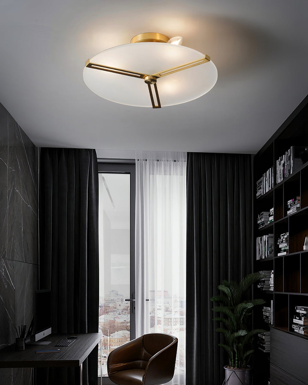 WINTHORPE RUSTIC IRON CEILING LANTERN
