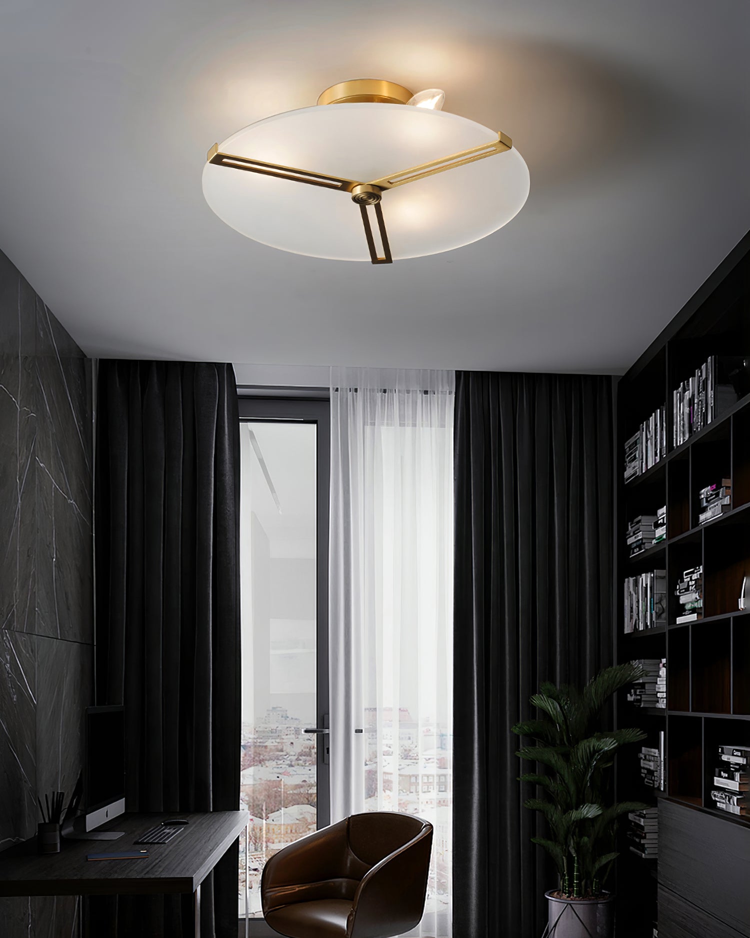 WINTHORPE RUSTIC IRON CEILING LANTERN