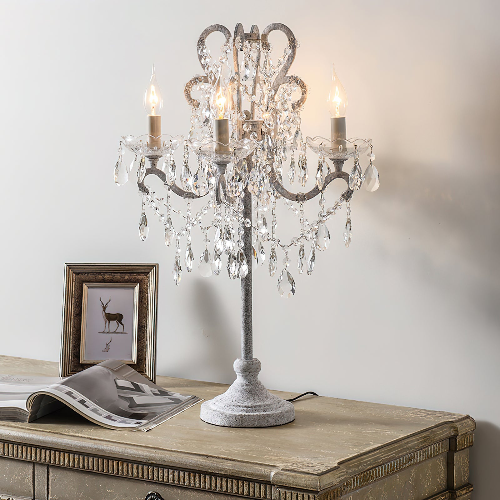 WINTHROP CRYSTAL GLOBE TABLE ILLUMINATOR