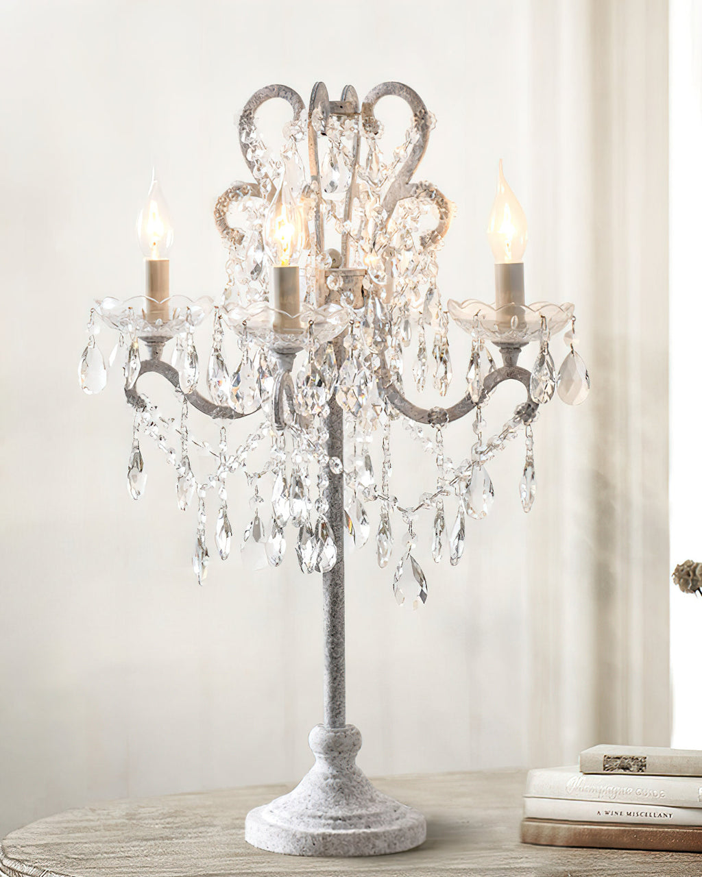 WINTHROP CRYSTAL GLOBE TABLE ILLUMINATOR