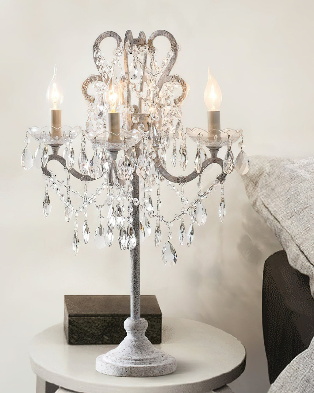 WINTHROP CRYSTAL GLOBE TABLE ILLUMINATOR