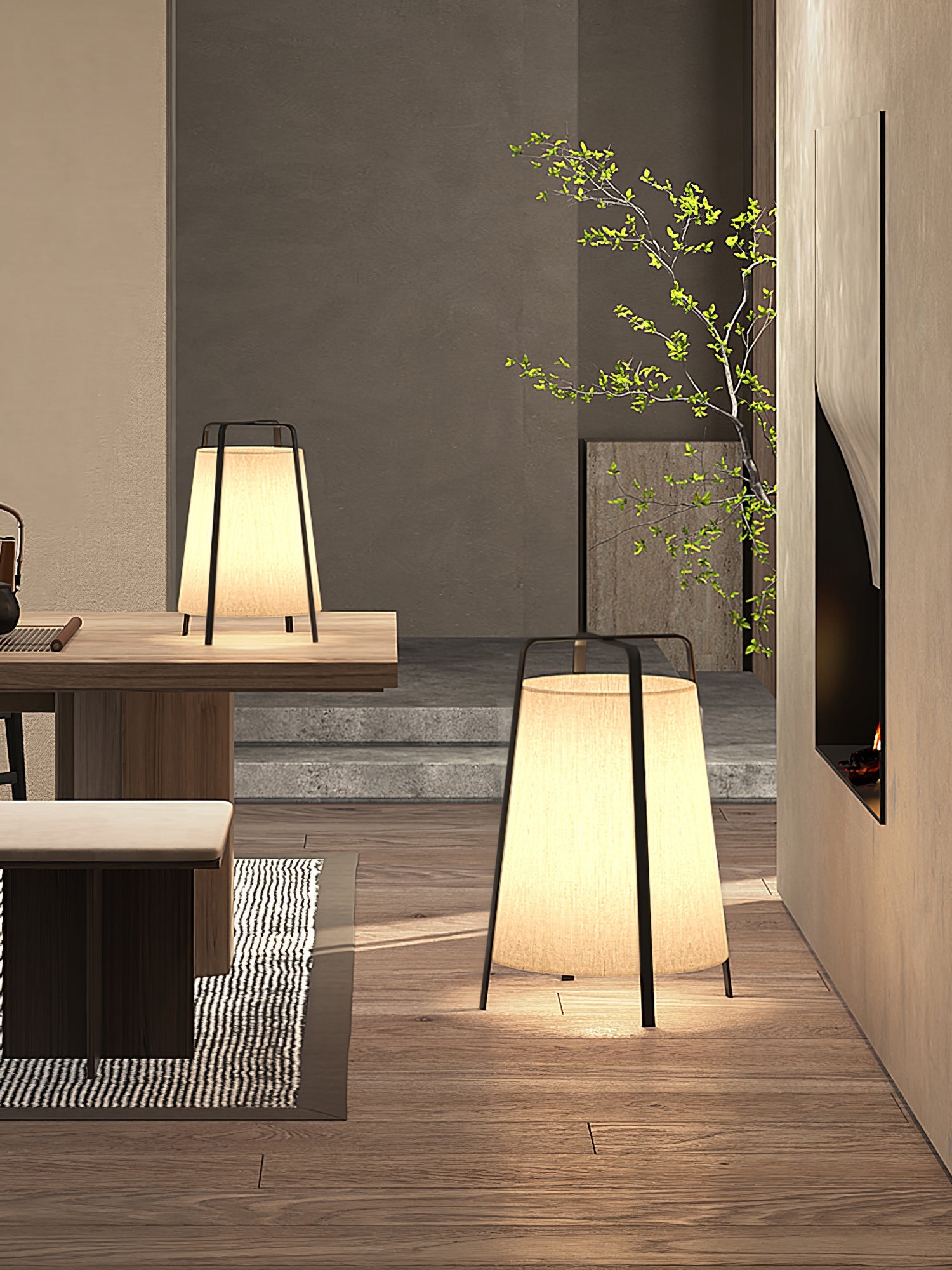 RAVENSCROFT MISTY GLASS TABLE LANTERN