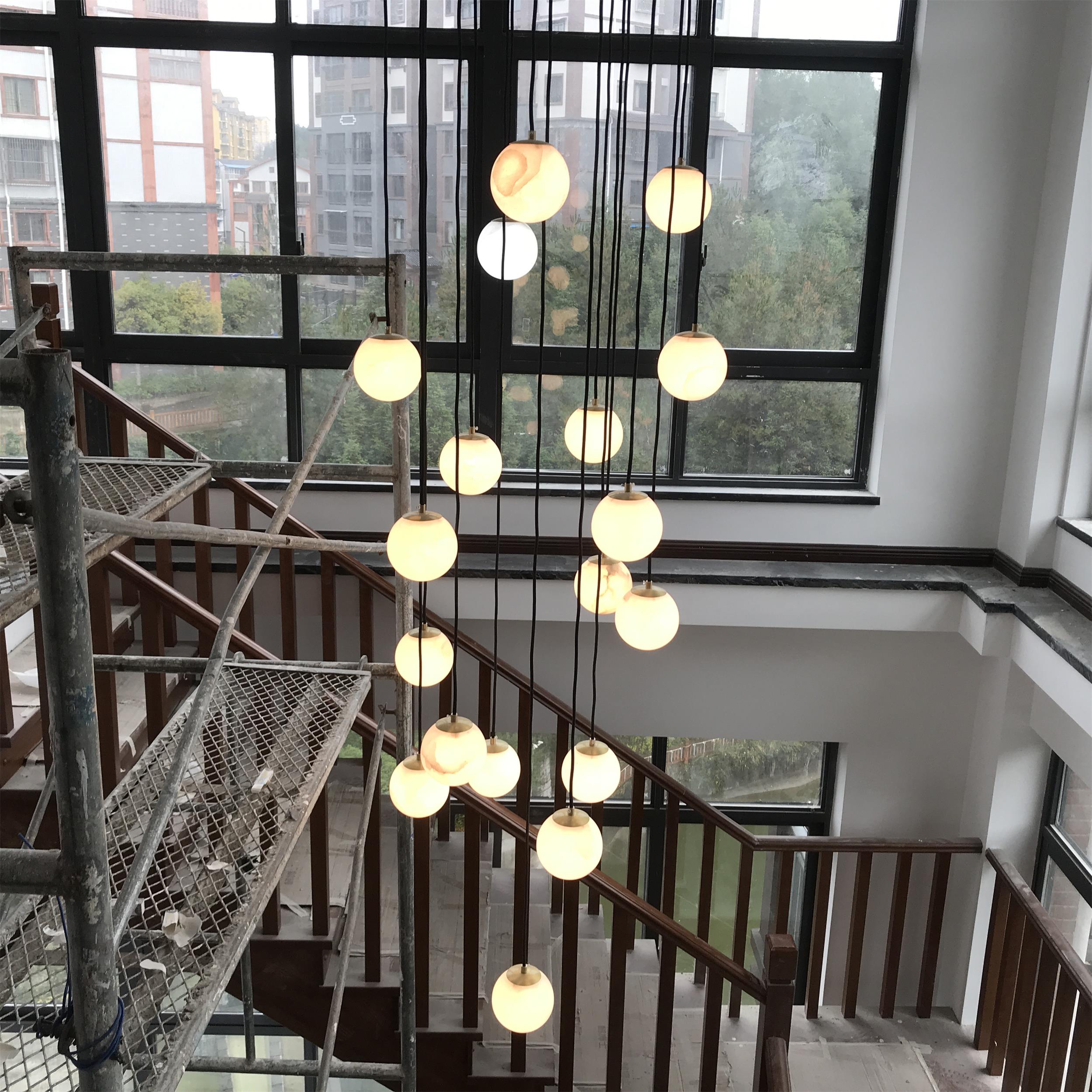 WINTHROP ALABASTER ORBILLION LIGHTING ARRAY