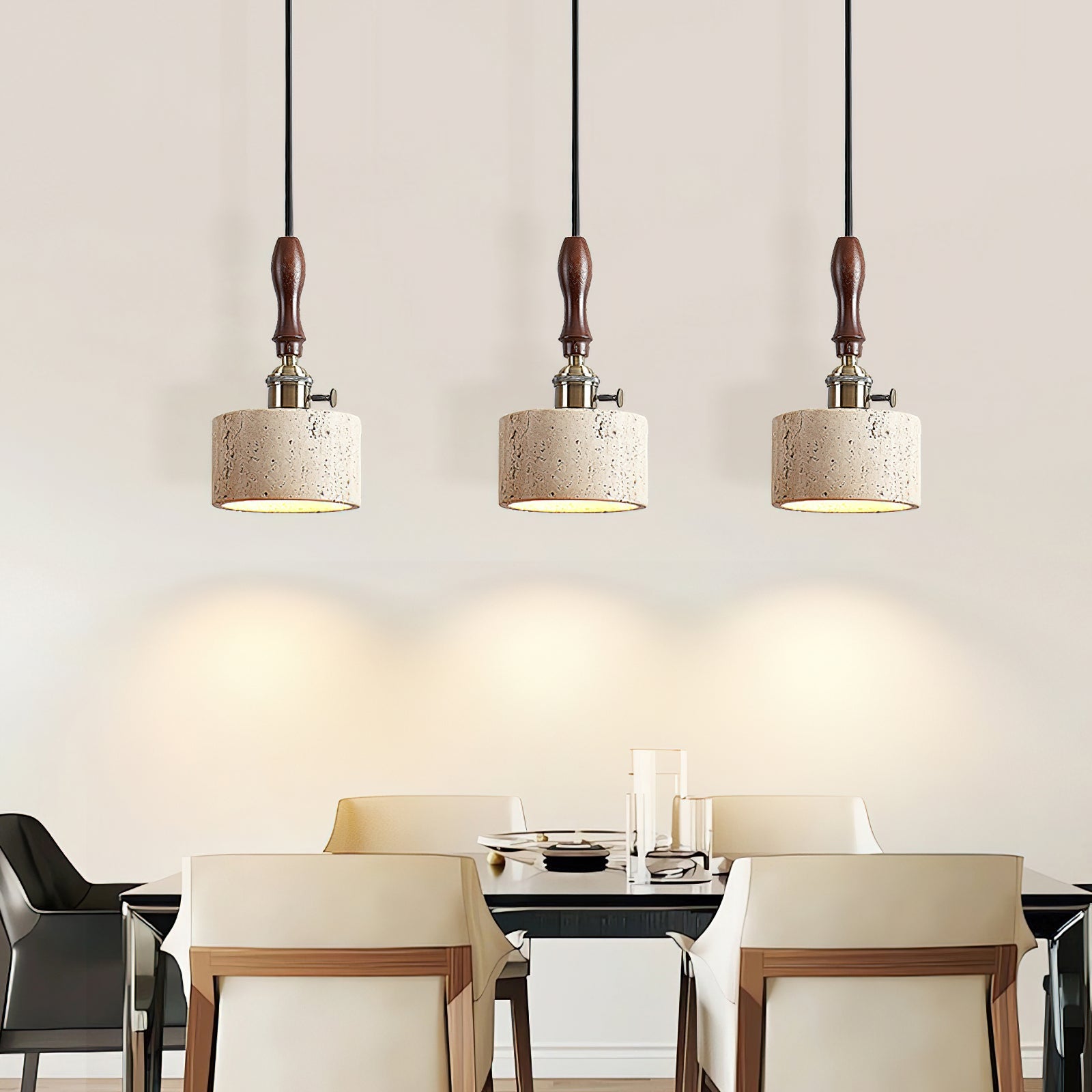 RAVENSHILL TRAVERTINE GLOBE PENDANT