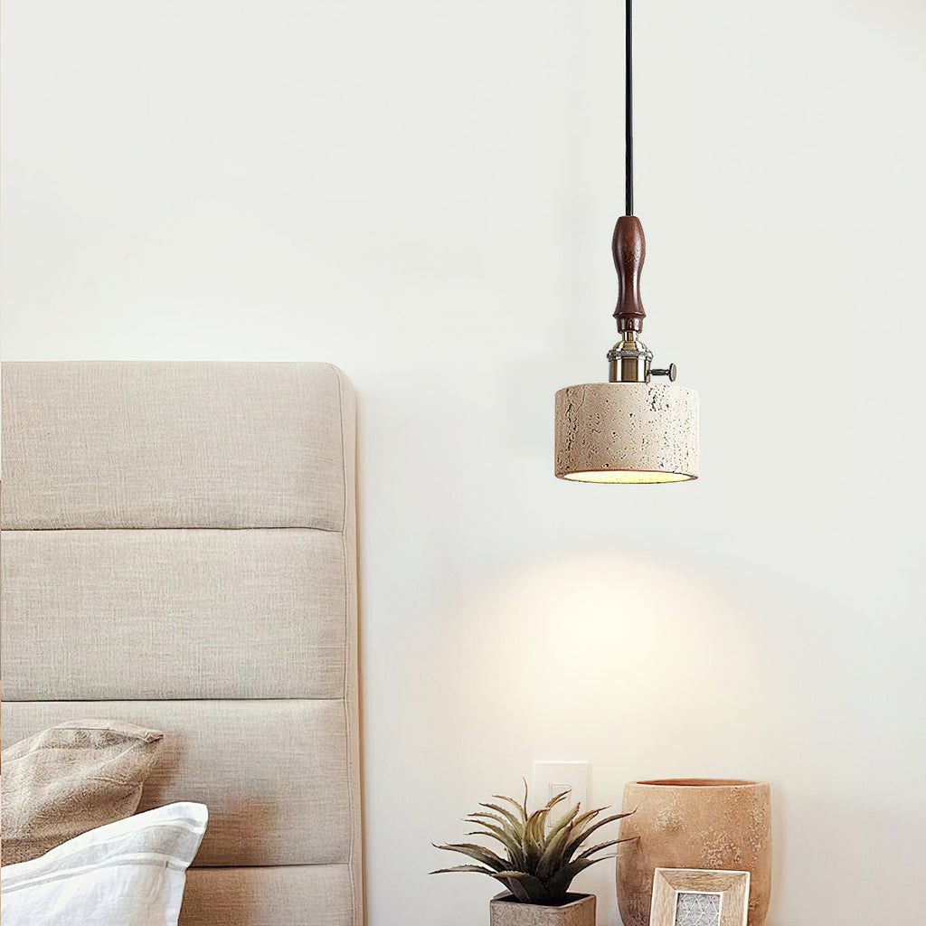 RAVENSHILL TRAVERTINE GLOBE PENDANT