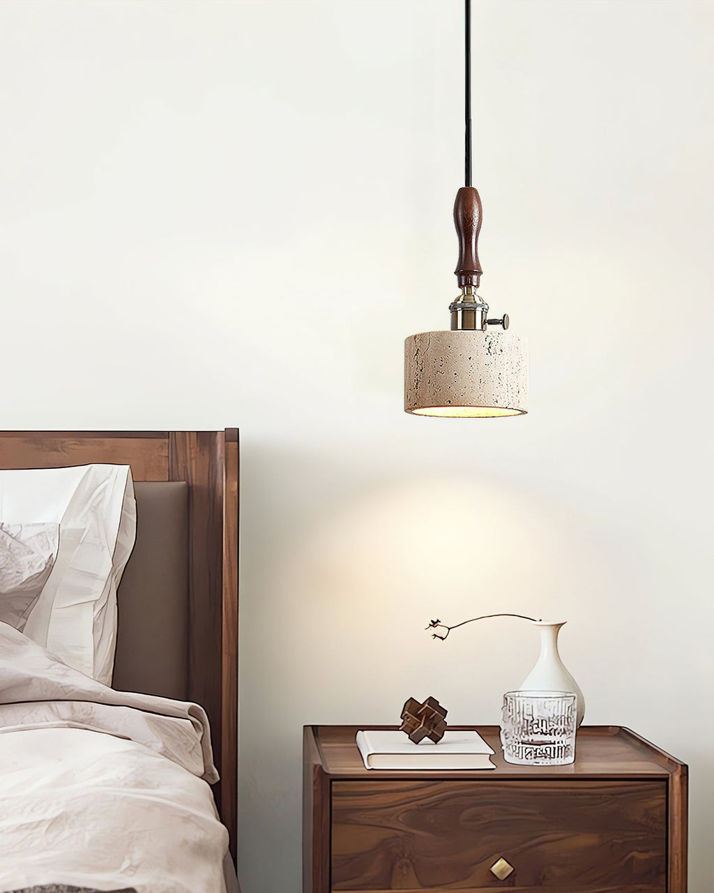 RAVENSHILL TRAVERTINE GLOBE PENDANT