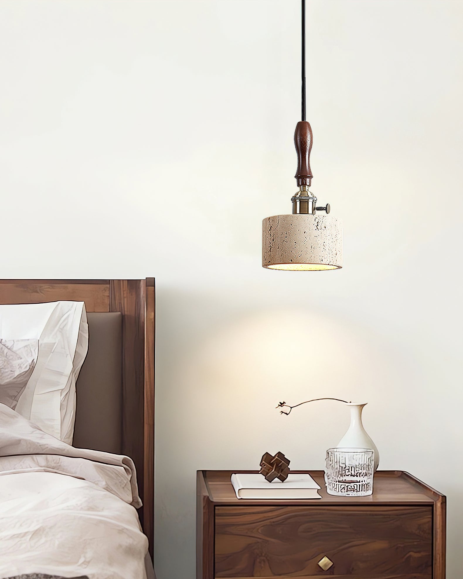 RAVENSHILL TRAVERTINE GLOBE PENDANT