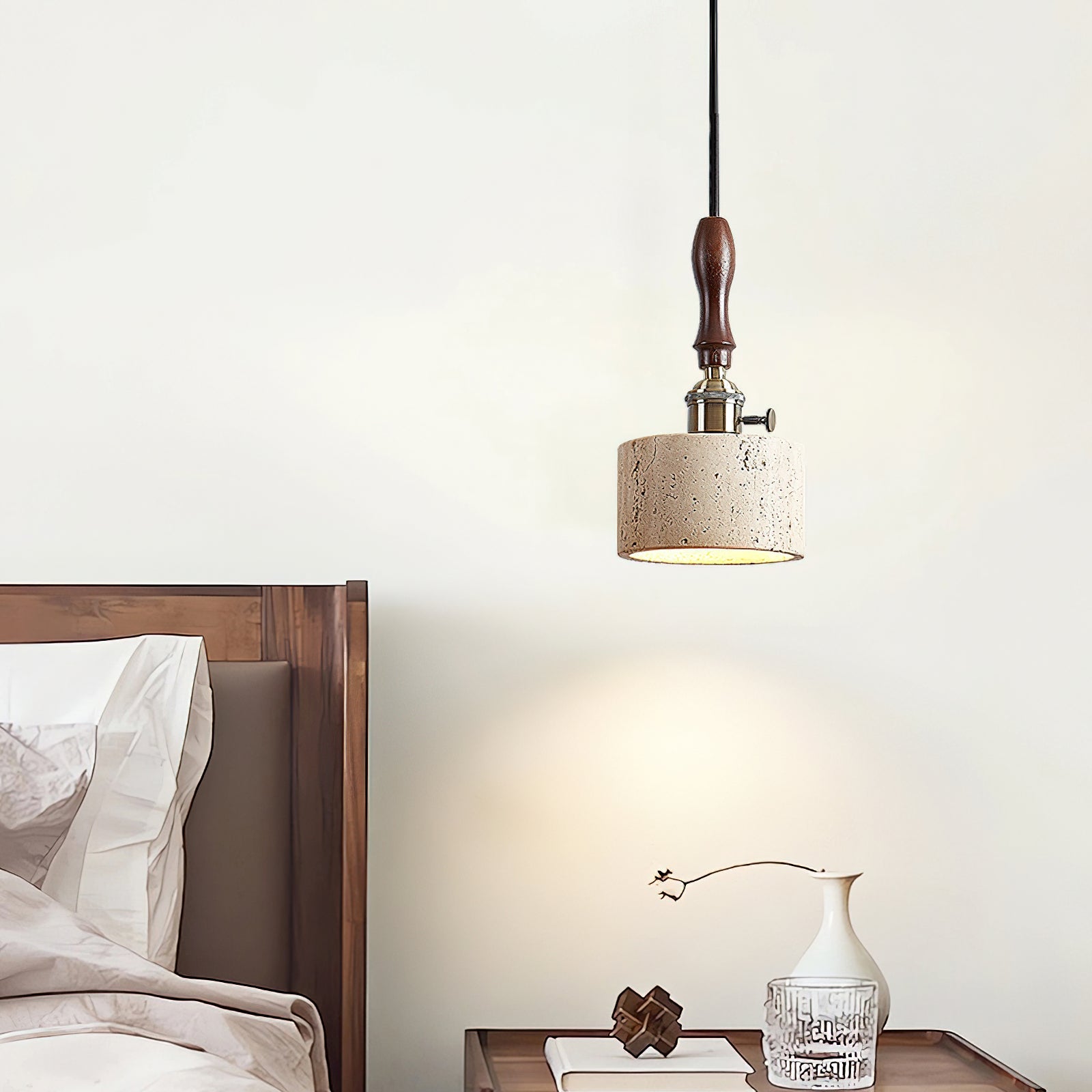 RAVENSHILL TRAVERTINE GLOBE PENDANT
